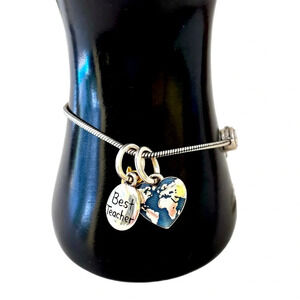 Brighton teacher charm bracelet NWT.  Comes with Earth Charm and best teacher.
